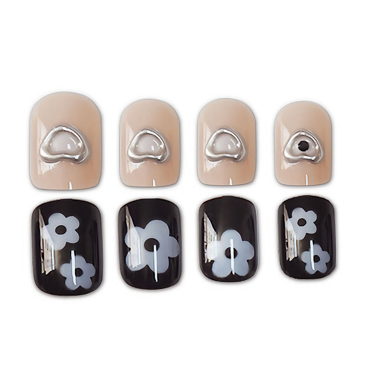 Artistic Heart-Inspired Nail Art Extensions Kalsten