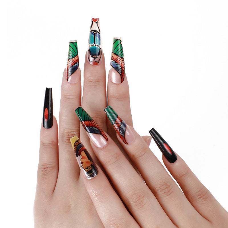 Creative Nail Art with Egyptian Motifs Kalsten