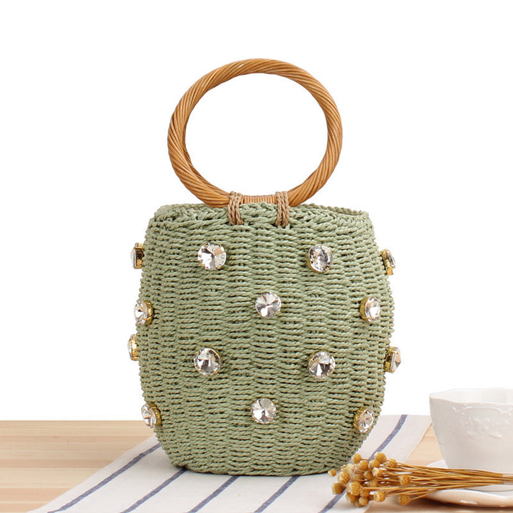 Fashionable basket bag with sparkling details Kalsten
