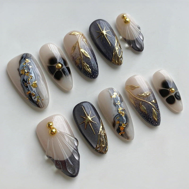 Artificial nail set with elegant floral design Kalsten