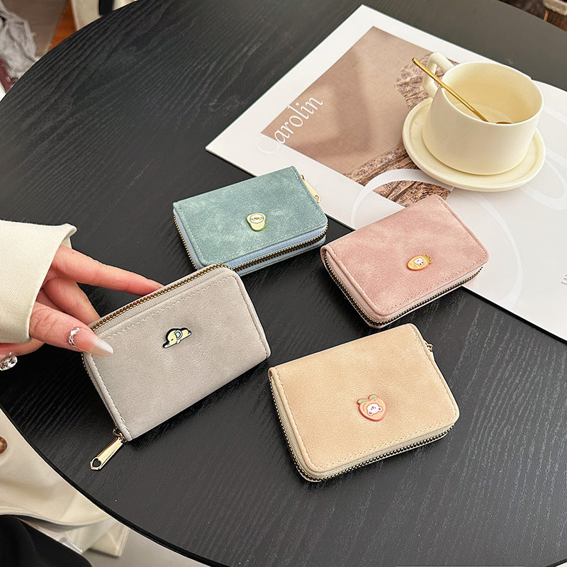 Playful Animal-Themed Zippered Wallet