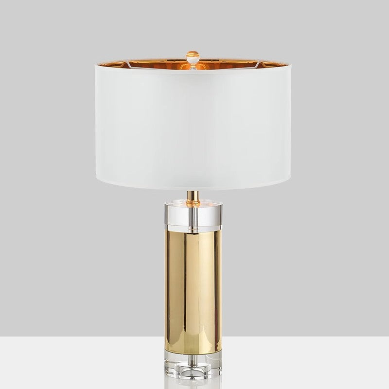 Elegant Glass Table Lamp with Modern Accents