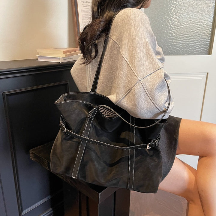 Versatile Soft Faux Leather Tote Bag