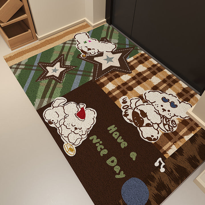 Artistic Cat-Themed Area Mat