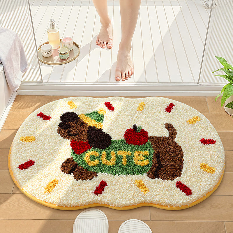Playful UFO-Themed Bathroom Rug