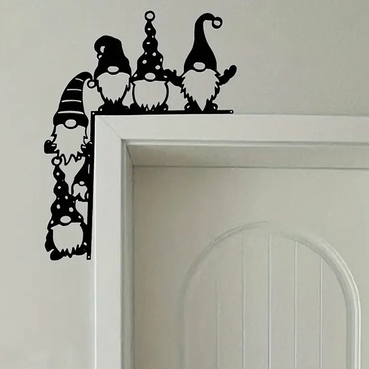 Decorative wall shelf with Christmas gnomes Kalsten