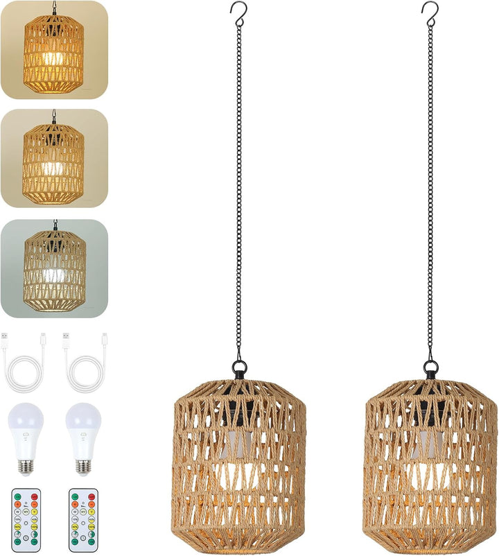 Woven Pendant Light Fixture