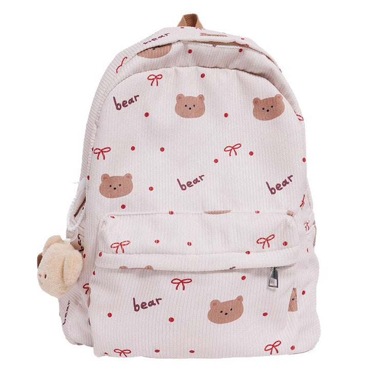 Cute Bear Print Backpack Kalsten