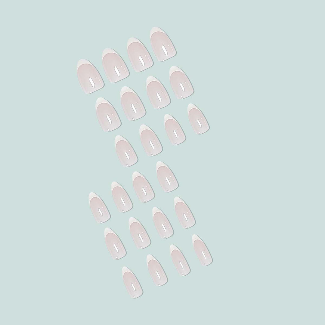 Elegant stiletto nails with French design Kalsten
