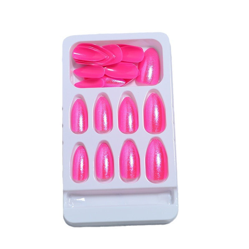 Glossy Press-On Nail Set with Iridescent Shine Kalsten