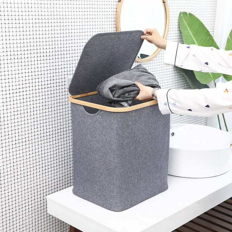 Storage basket with wooden frame Kalsten