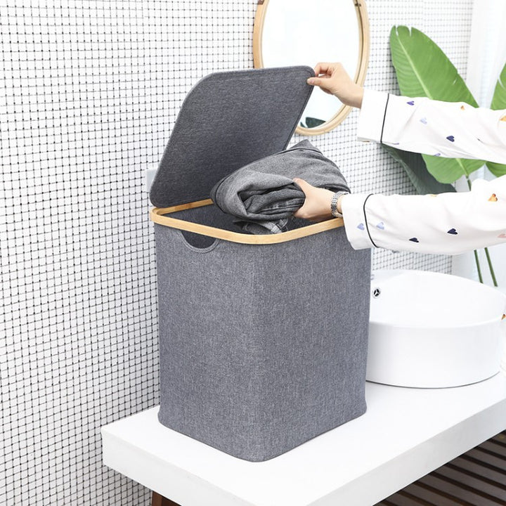Storage basket with wooden frame Kalsten