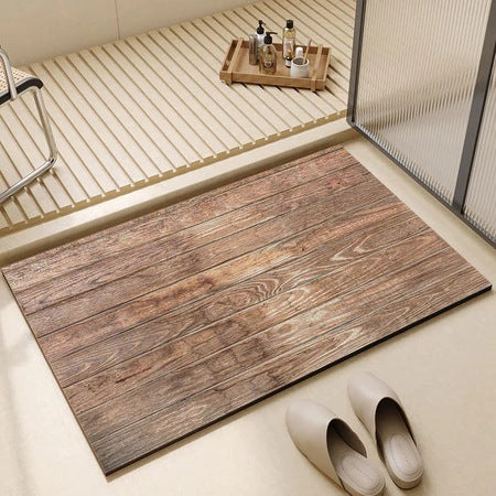Rustic Wooden Slat Bath Mat