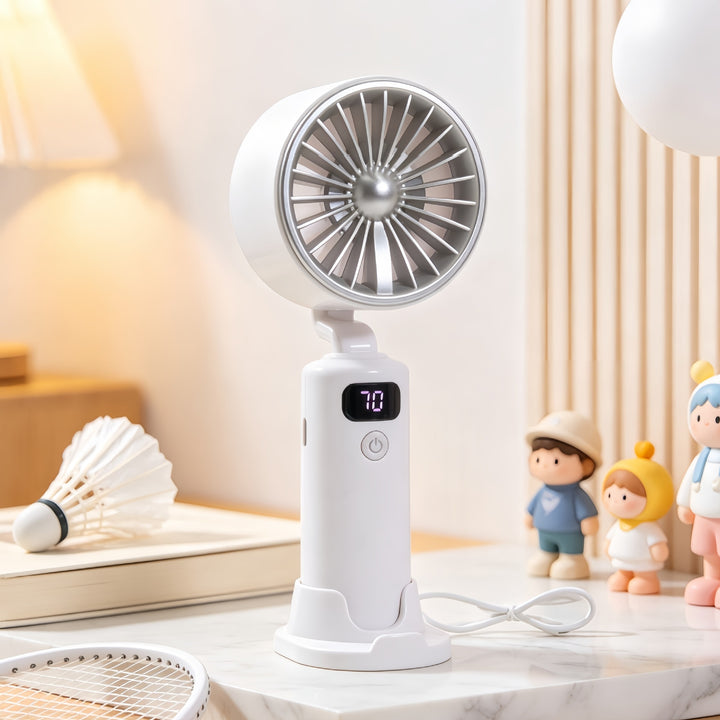 Women's Portable Table Fan with Digital Speed Display Kalsten