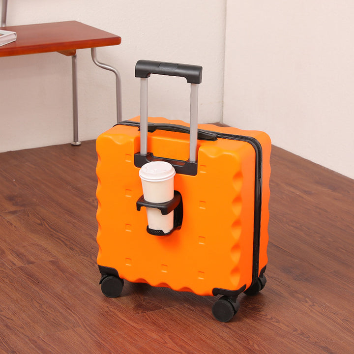 Compact Beverage Holder Rolling Suitcase Kalsten