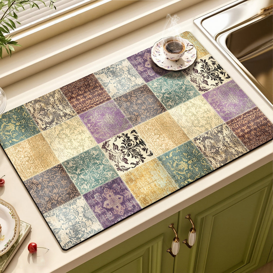 Vintage Floral Pattern Baking Mat