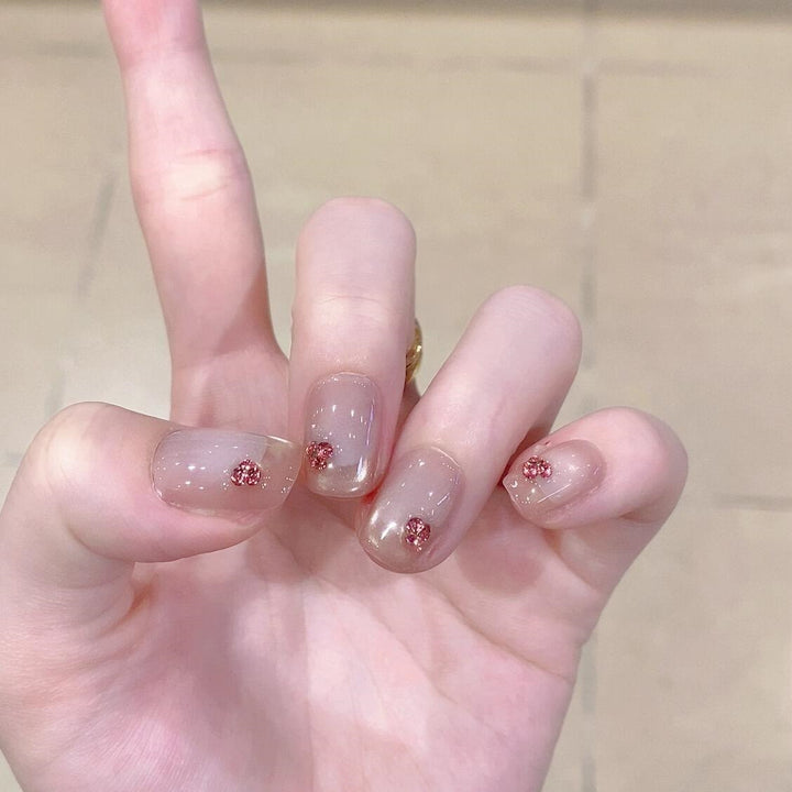 Artificial nails with elegant glitter details Kalsten