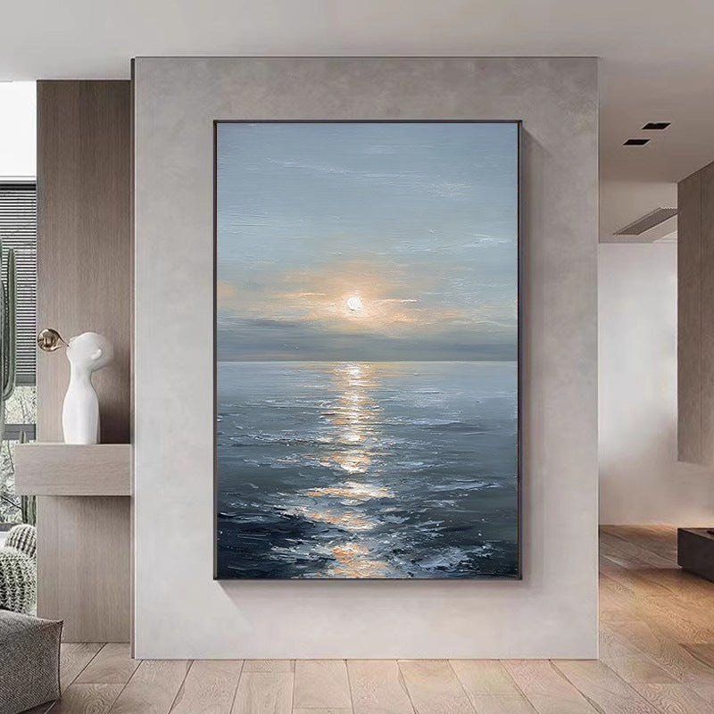 Scenic Coastal Sunset Canvas Artwork