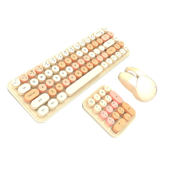 Vintage Style Wireless Keyboard and Mouse Set Kalsten