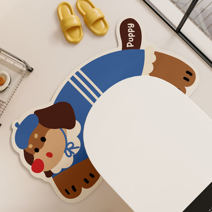 Playful Cat Shaped Bath Mat