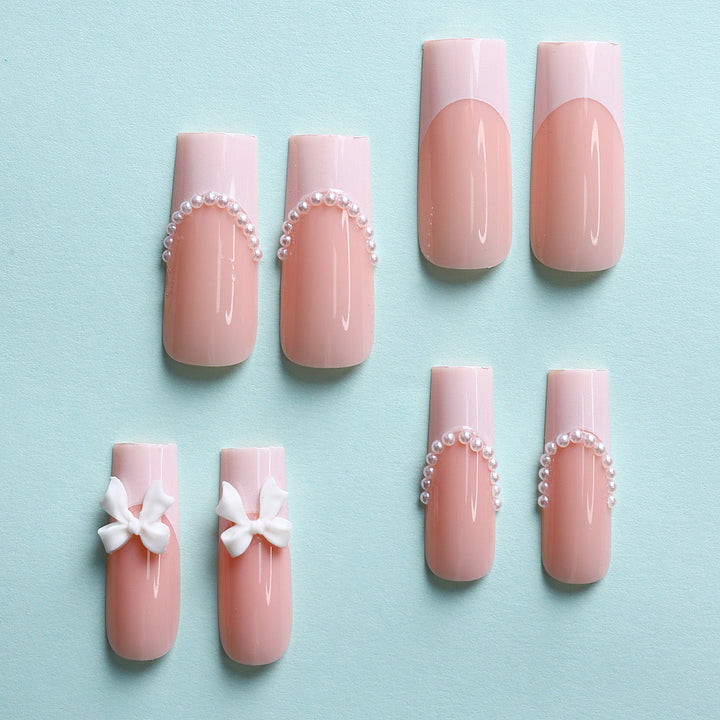 Artificial Nail Set with Elegant Decorations Kalsten