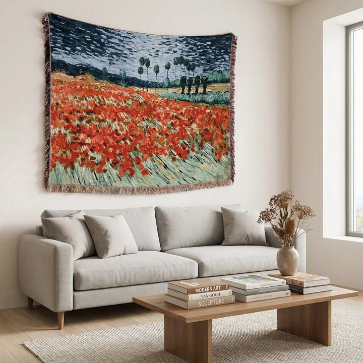Artistic Floral Tapestry Throw Blanket
