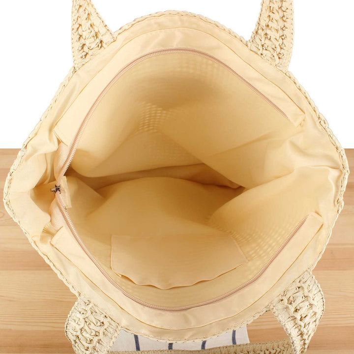 Handbag Made of Natural Wicker with Minimalist Details Kalsten