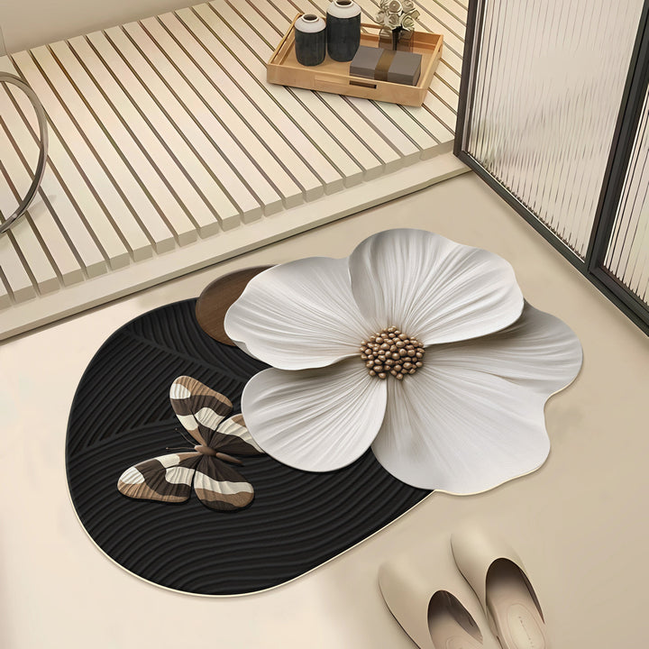 Artistic Floral Area Mat Kalsten