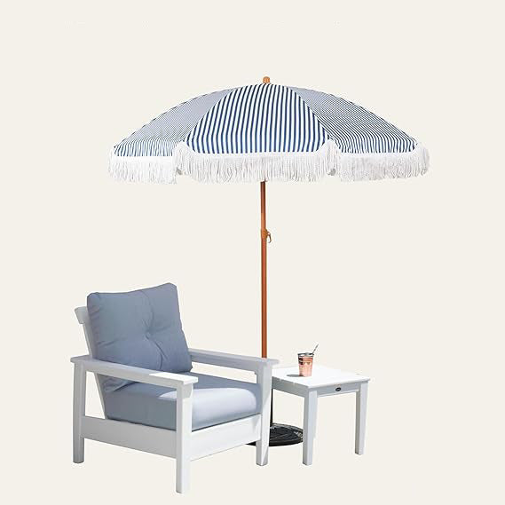 Women's sun umbrella with tassels and striped design Kalsten