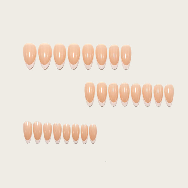 Artificial nails with fashionable French tip design Kalsten