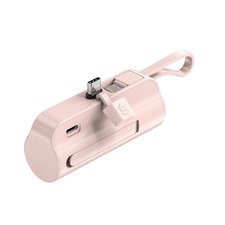 Portable charger with integrated charging cable and ergonomic design Kalsten