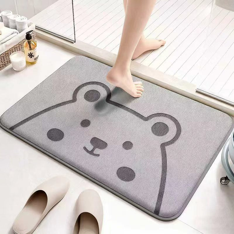 Absorbent Cartoon-Themed Bath Mat Kalsten