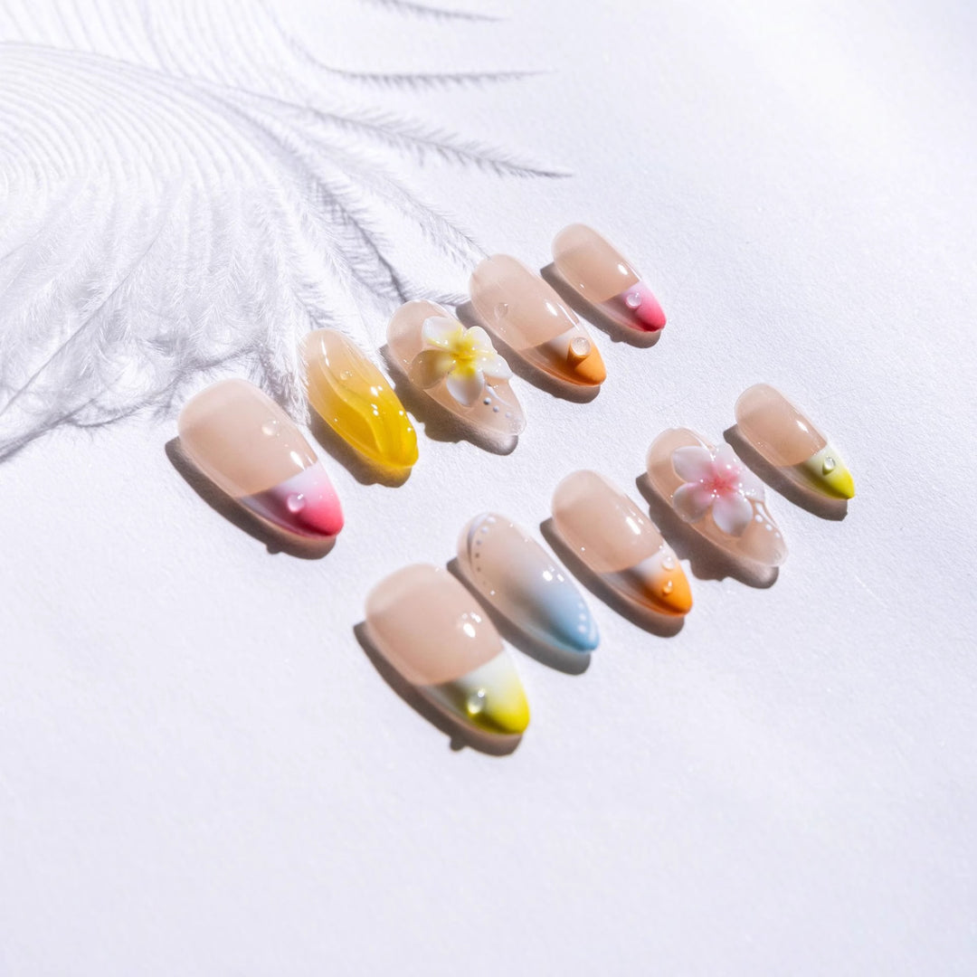 Floral Art Press-On Nails Set