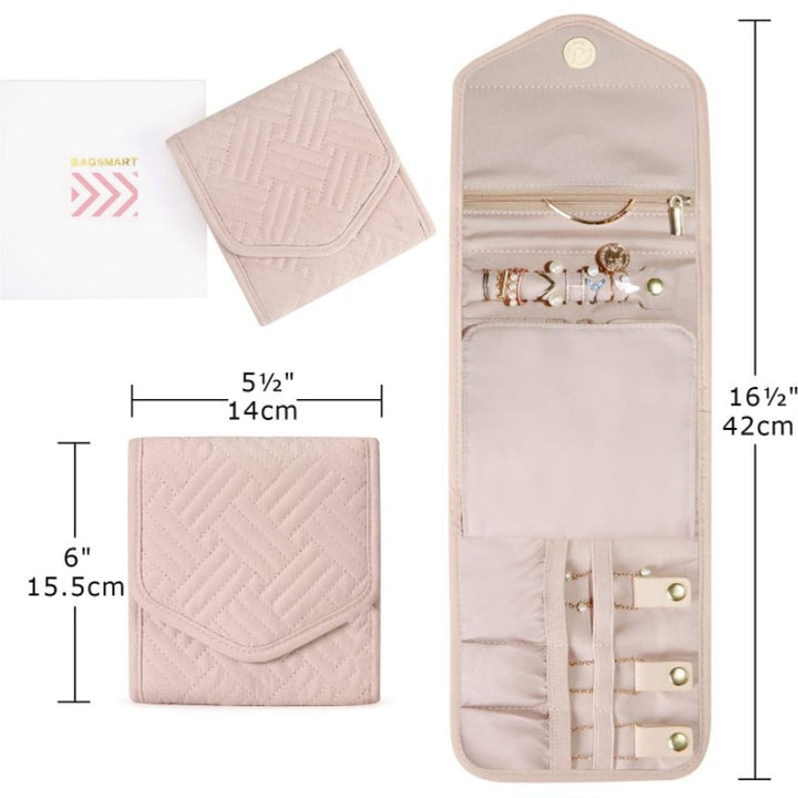 Cosmetic Organizer Bag with Foldable Design and Multiple Compartments Kalsten