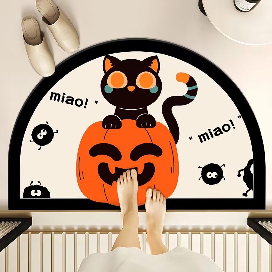 Fun Cat-Themed Bathroom Mat Kalsten