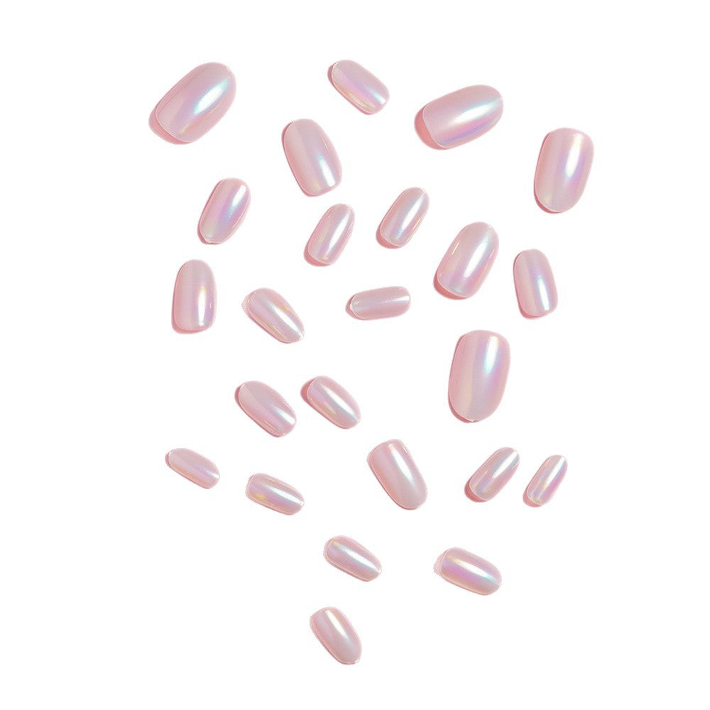 Iridescent Almond-Shaped Press-On Nails Kalsten