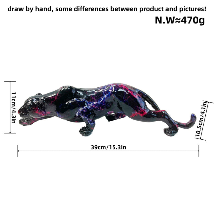 Artistic and colorful animal figure in panther shape Kalsten