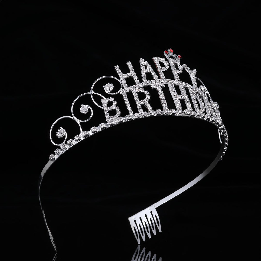 Women's Decorative Hair Crown with Birthday Inscription Kalsten