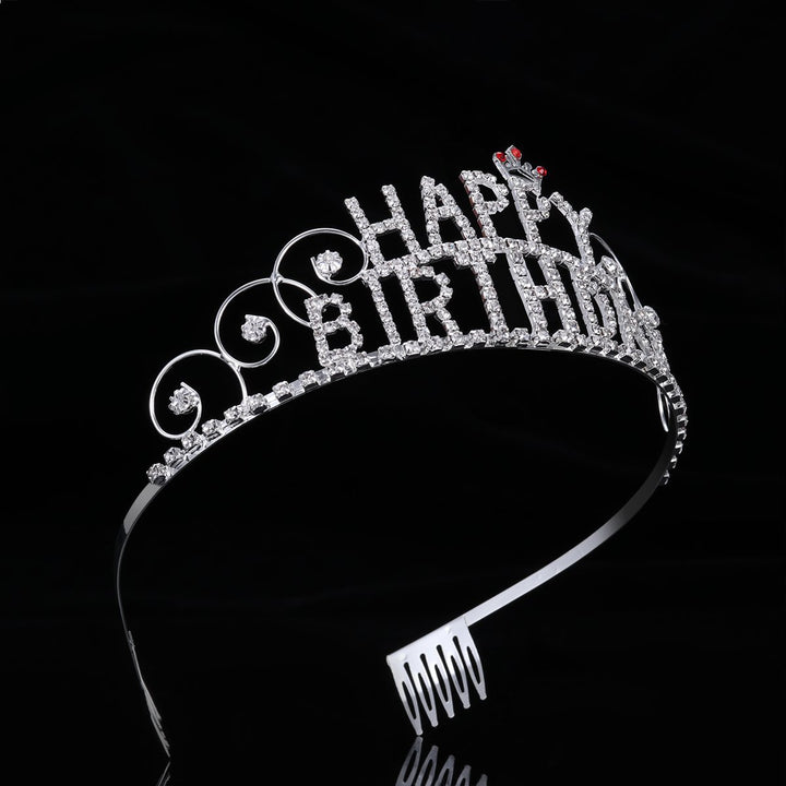 Women's Decorative Hair Crown with Birthday Inscription Kalsten
