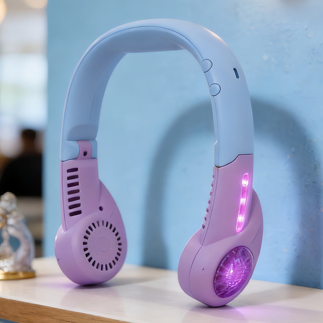 Ladies Portable Neck Fan with Ergonomic Design and Cooling Function Kalsten