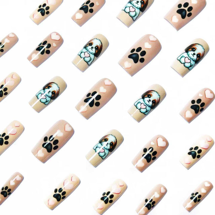 Nail design with cute dog motif Kalsten