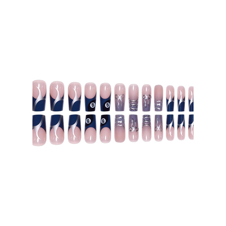 Artistic Patterned Press-On Nail Art Kalsten
