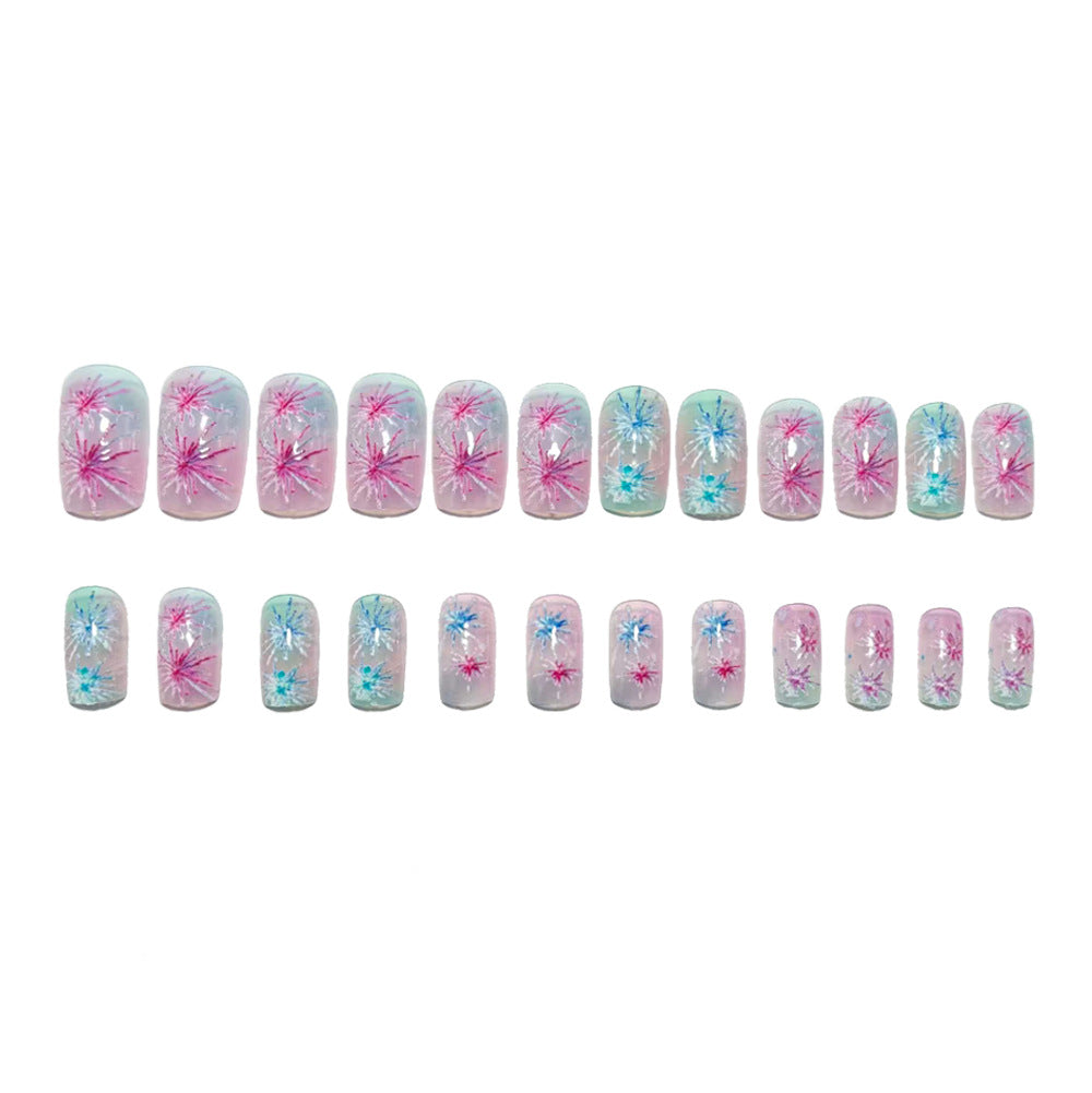Artificial nails with sparkling star design Kalsten