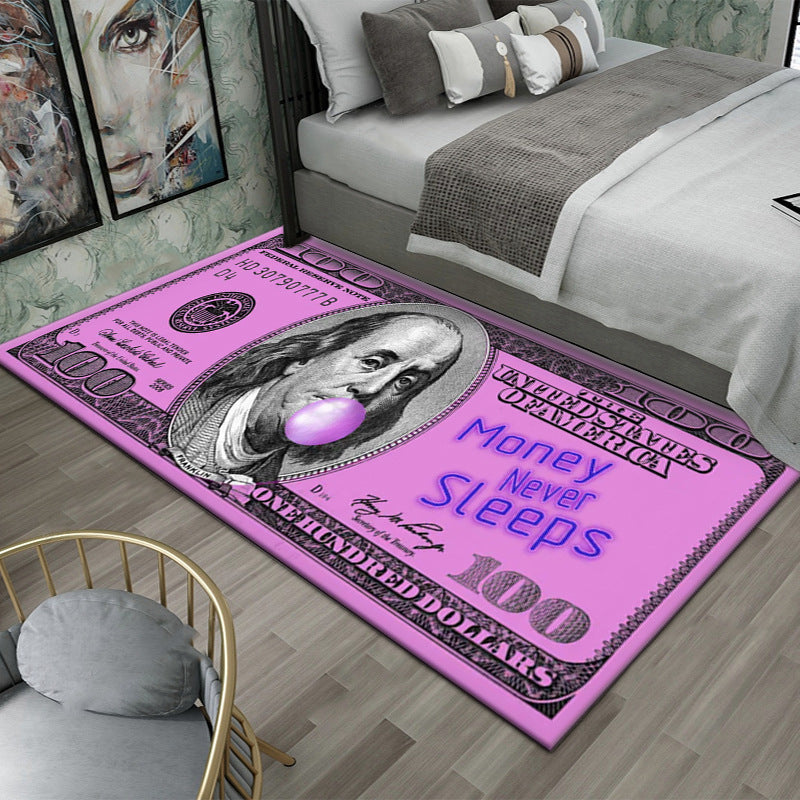 Dollar-Themed Decorative Area Rug