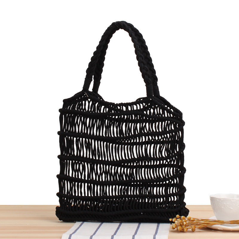 Braided tote bag with inner pouch Kalsten