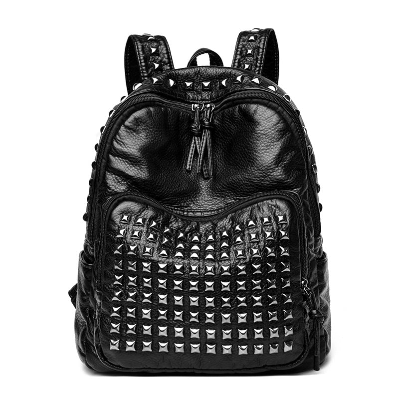 Stylish Studded Leather Backpack
