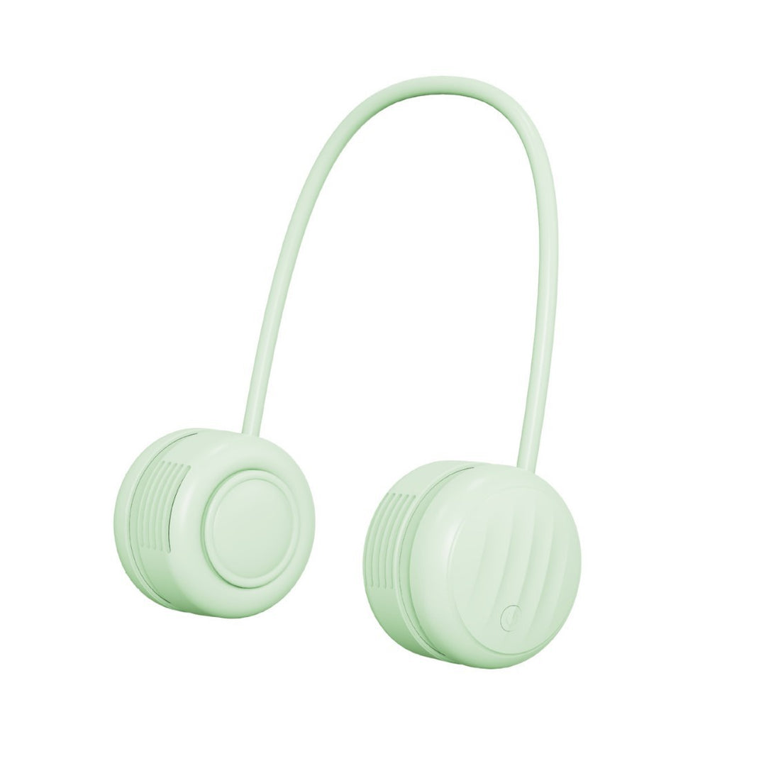 Cooling hands-free dual-head wearable neck fan with flexible gooseneck and USB-C recharge Kalsten