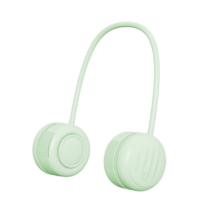 Cooling hands-free dual-head wearable neck fan with flexible gooseneck and USB-C recharge Kalsten