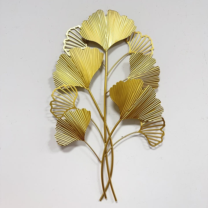Decorative Metal Ginkgo Wall Sculpture Kalsten
