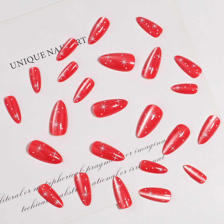Glossy Stiletto-Shape Press-On Nail Set Kalsten